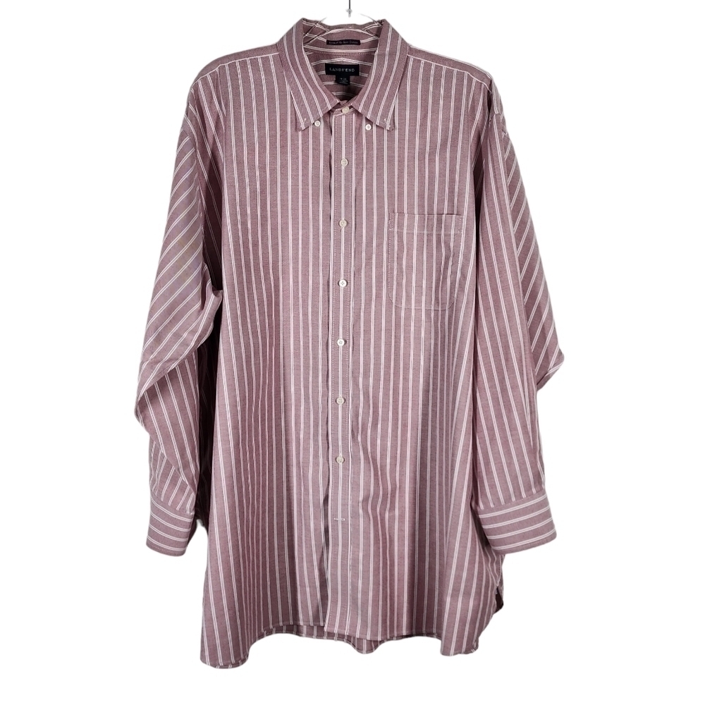 LANDS' END STRIPED BUTTON DOWN SHIRT